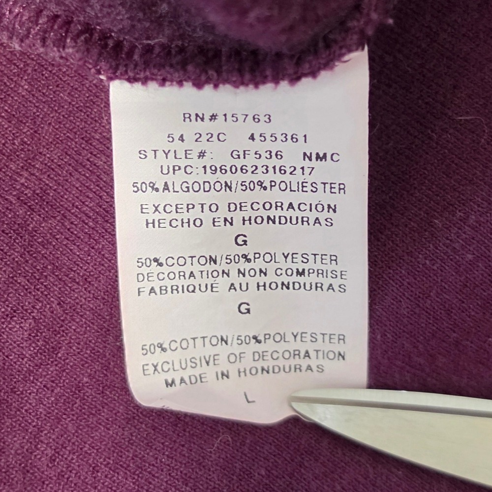 Champion Womens Burgundy Graphic Logo Hoodie Sweatshirt GF536 L - Picture 4 of 6